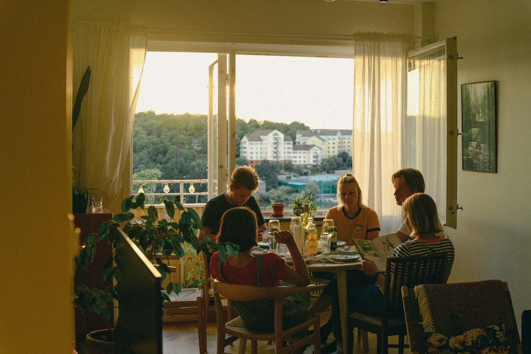 family dinner table setting