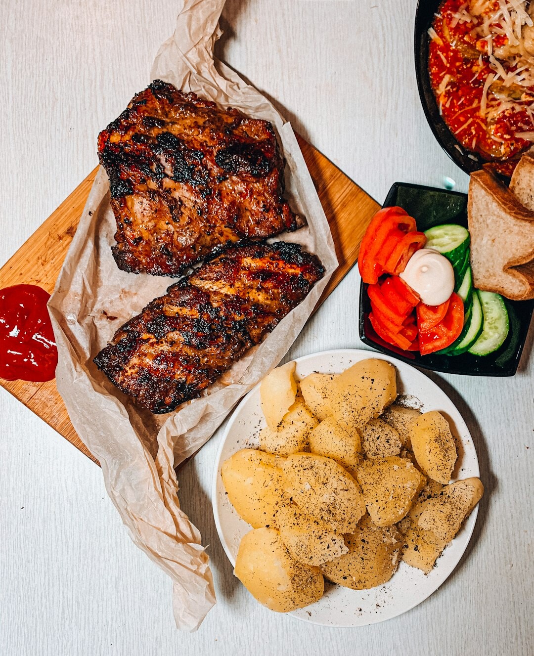 oven baked family meal