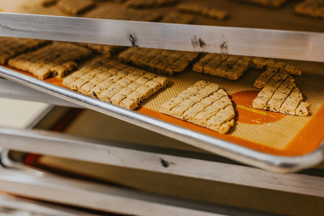 cookies on baking tray
